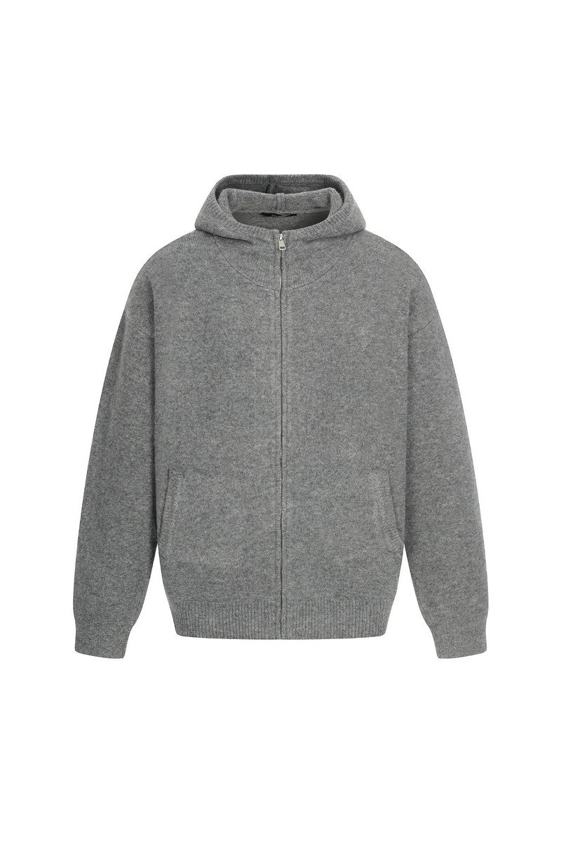 Hooded Wool Knit Sweater