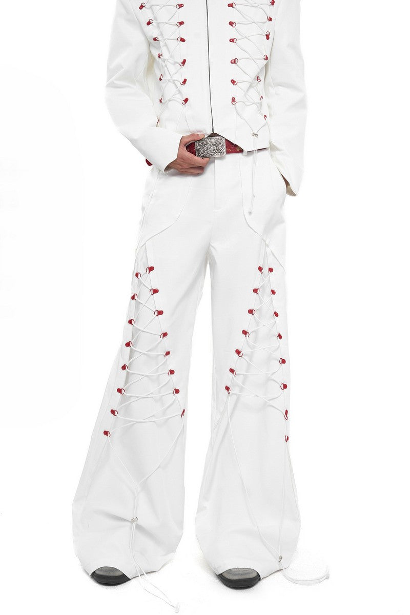 Drawstring Wide Leg Pants