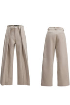 Pleated Straight Leg Trousers