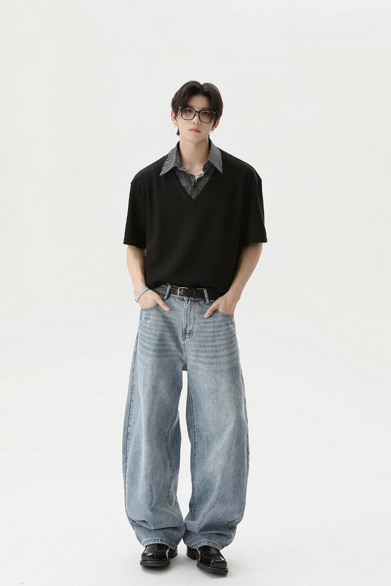 Layered Look Short Sleeve Tee