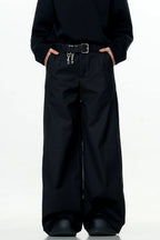 Draped Relaxed Dress Trousers