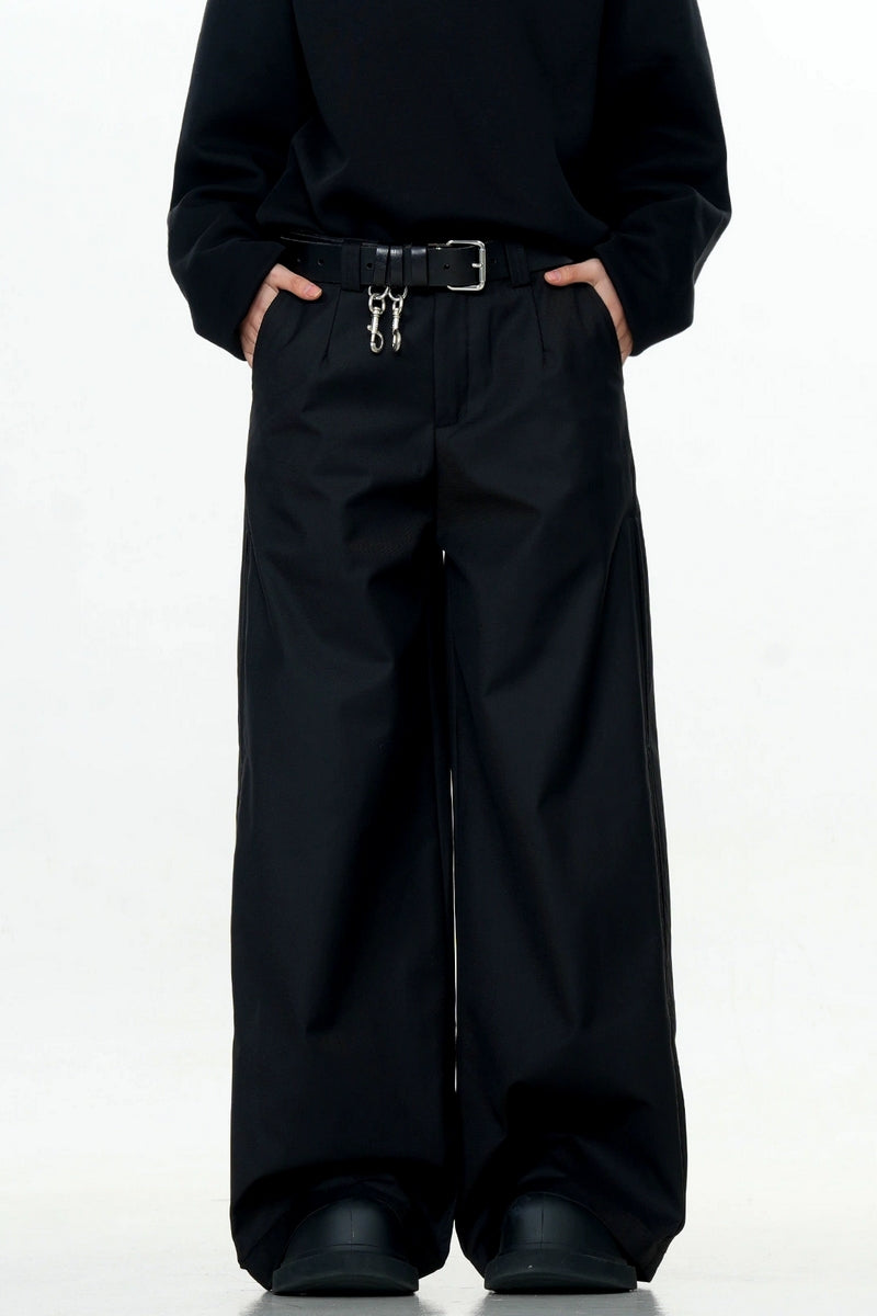 Draped Relaxed Dress Trousers