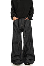 Drawstring Raw Denim Jeans