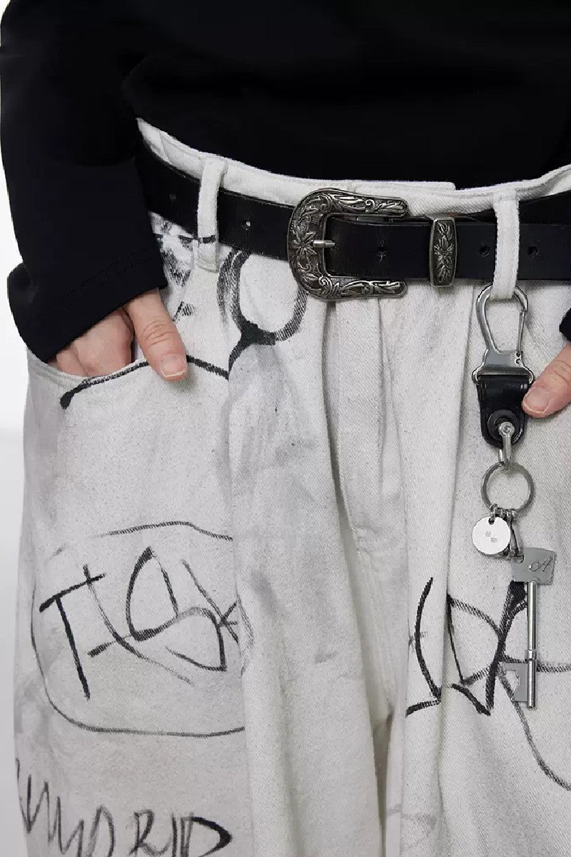 Graffiti Oversized Jeans