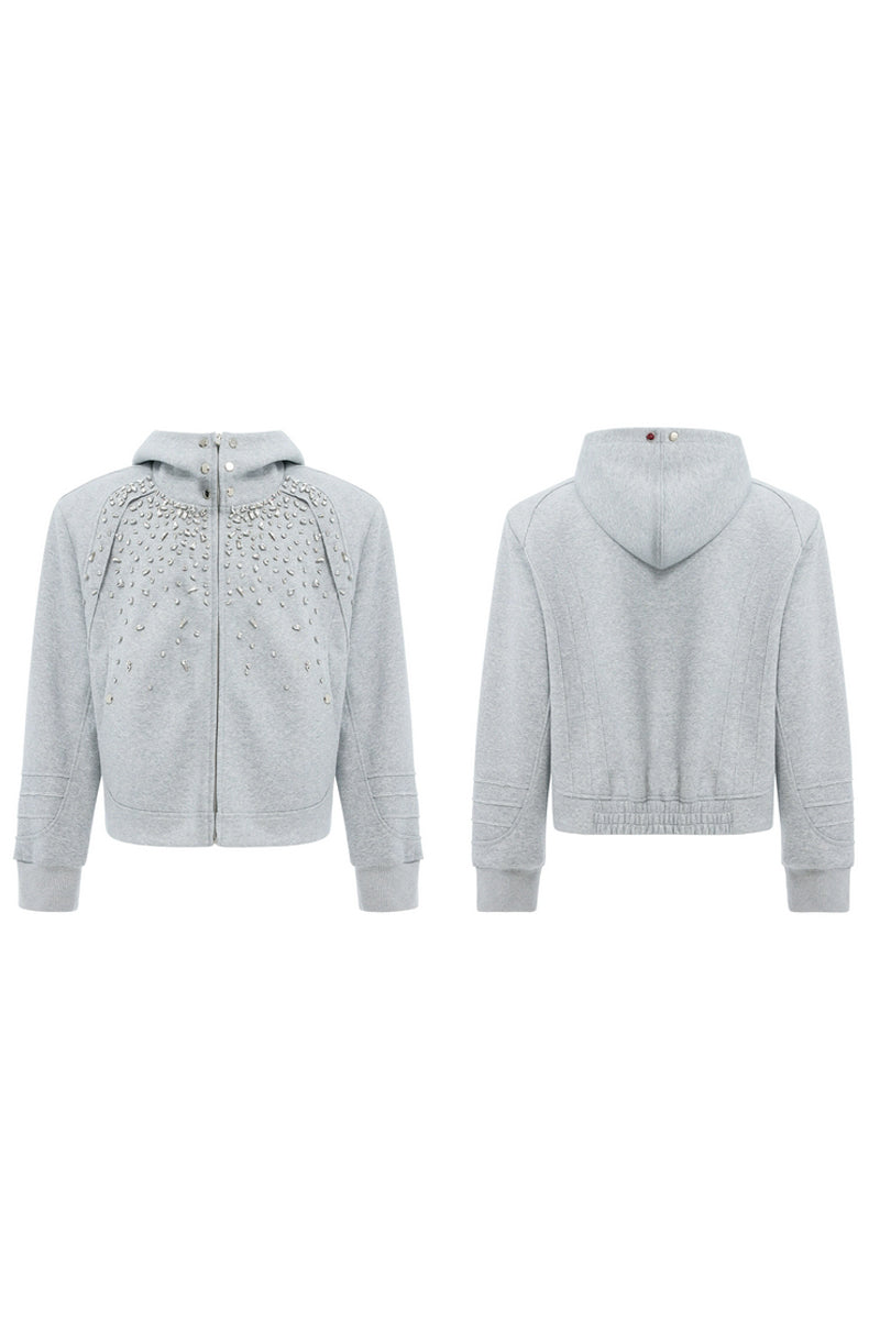 【もんちー】 Rhinestone Zip-Up Hoodie – Copping Zone