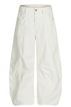 White Deconstructed Blade Jeans