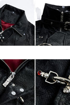 Snakeskin Panel Bomber Jacket