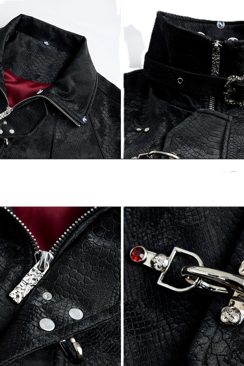 Snakeskin Panel Bomber Jacket