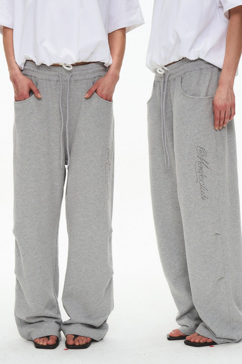 Embroidered Loose Sweatpants