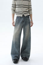 Washed Straight Leg Jeans