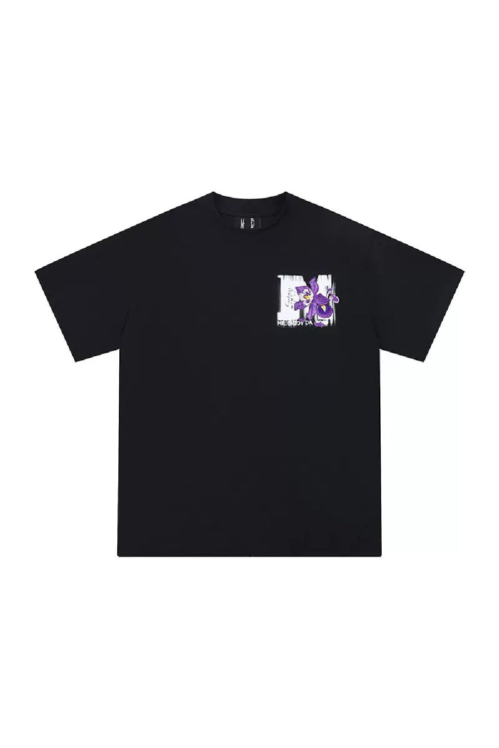 Distressed Logo Floral Embroidery T-Shirt – Copping Zone