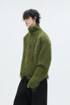 Embellished Cyber Turtleneck Sweater