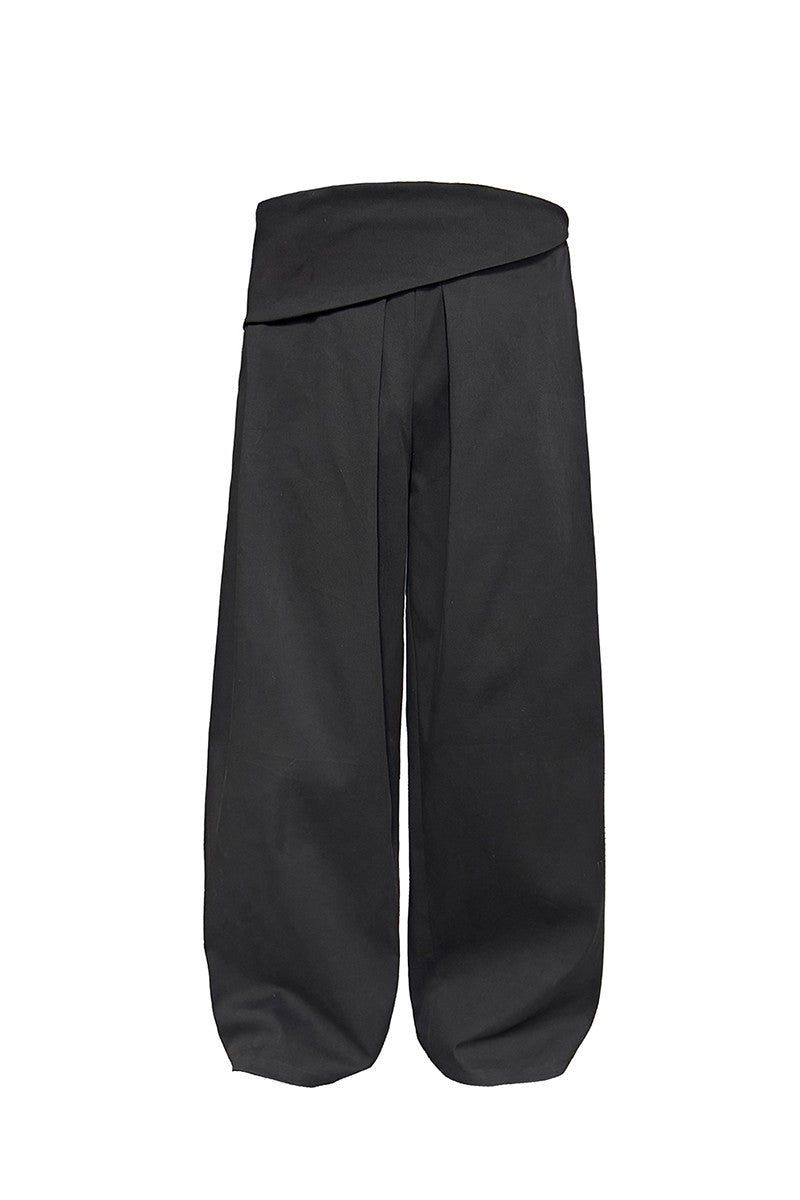Pleated Straight Leg Kendo Pants