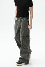 Deconstructed Cargo Denim Jeans