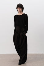 Pleated Straight Leg Kendo Pants