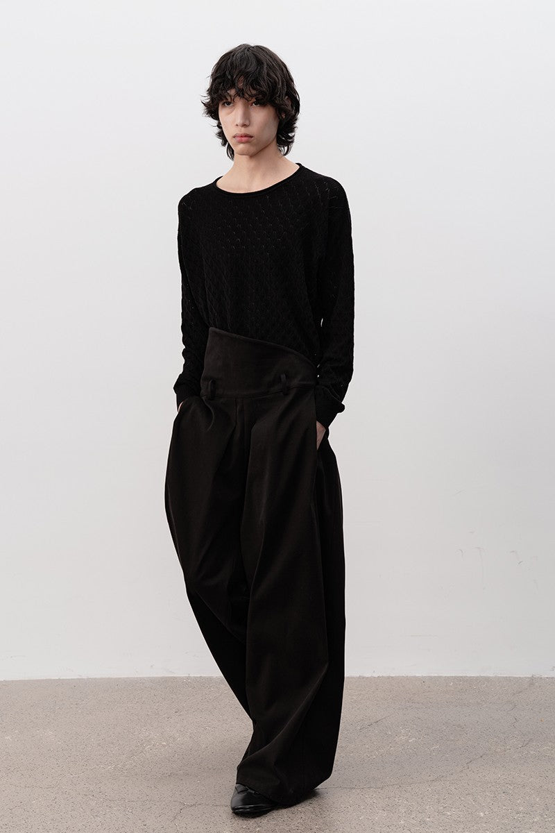 Pleated Straight Leg Kendo Pants