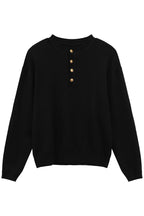 Henley Wool Knit Sweater