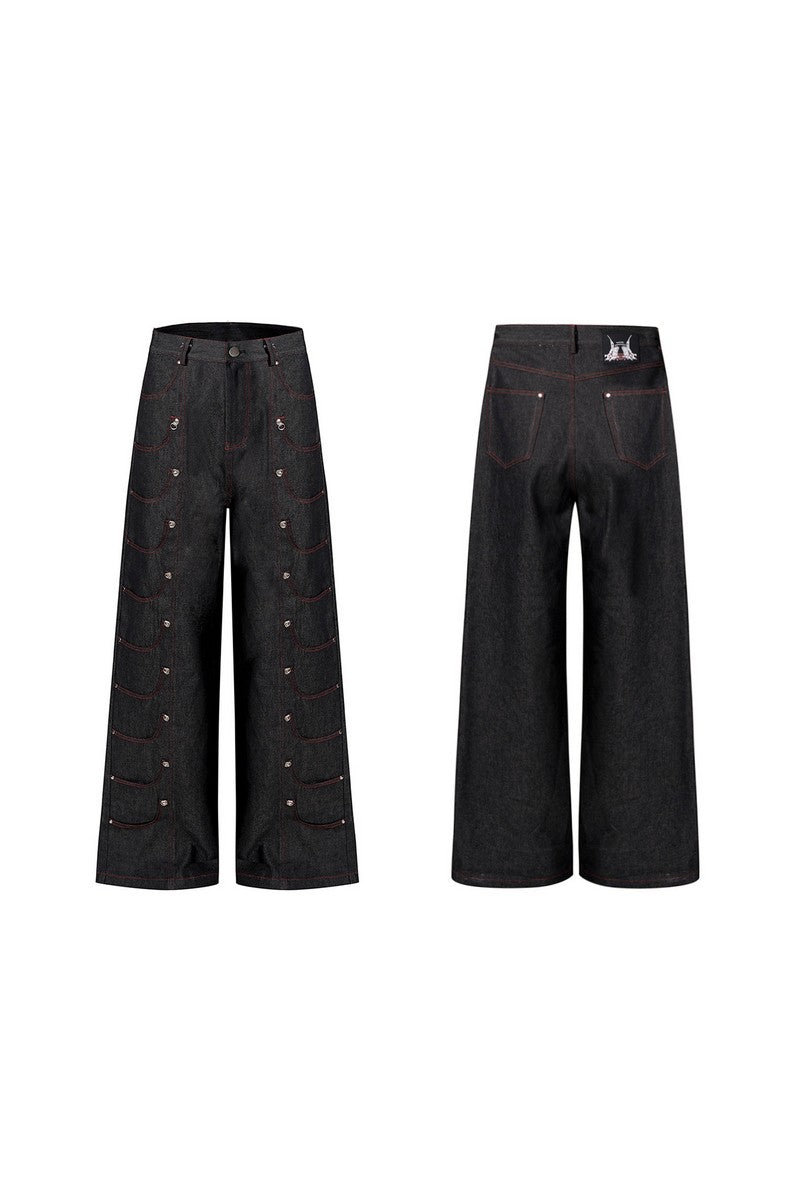 Multi Pocket Selvedge Wide Jeans