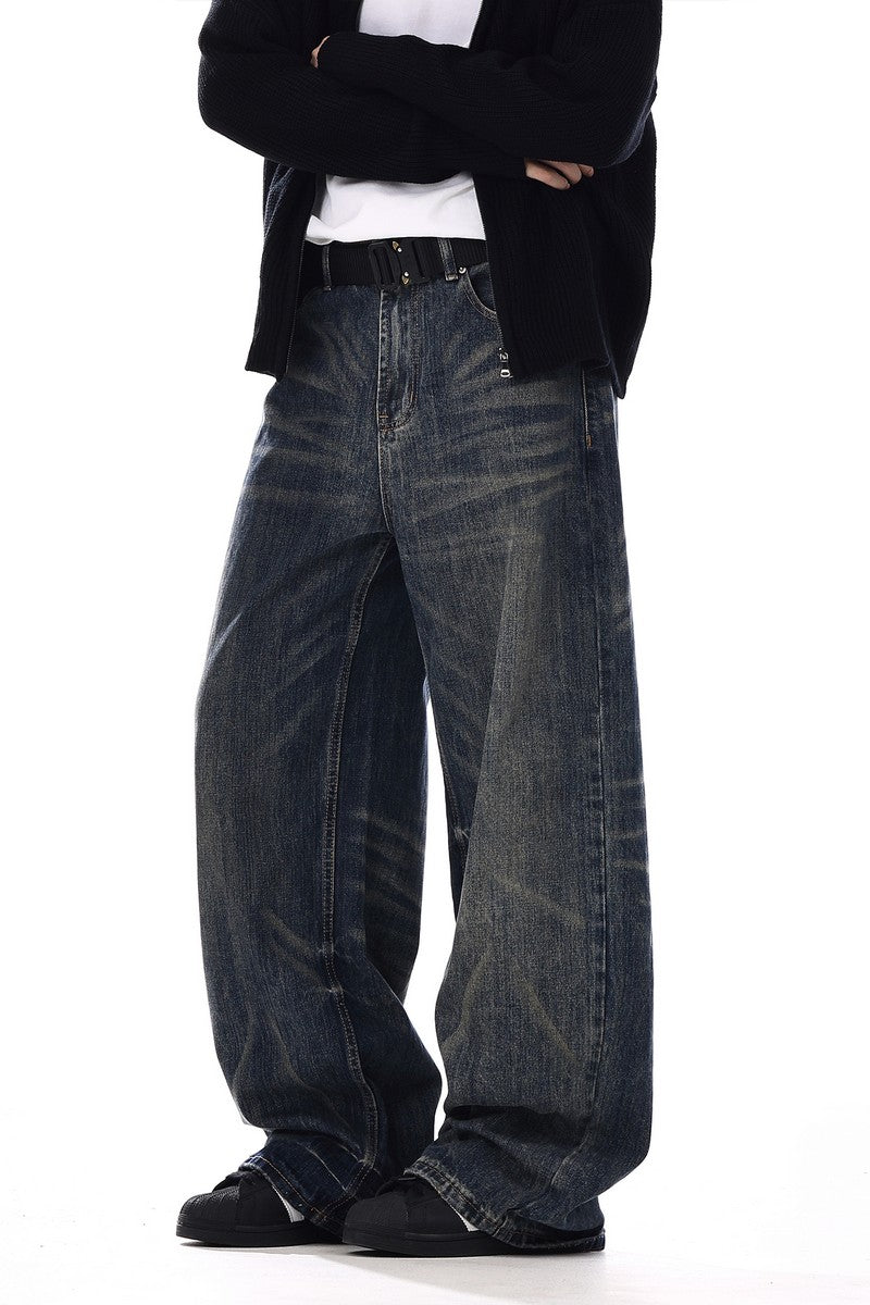 Vintage Washed Wrinkle Jeans