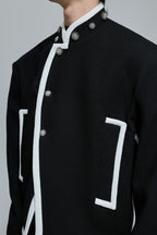 Colorblock Padded Cropped Jacket