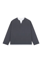 Waffle Layered Henley Long Sleeve