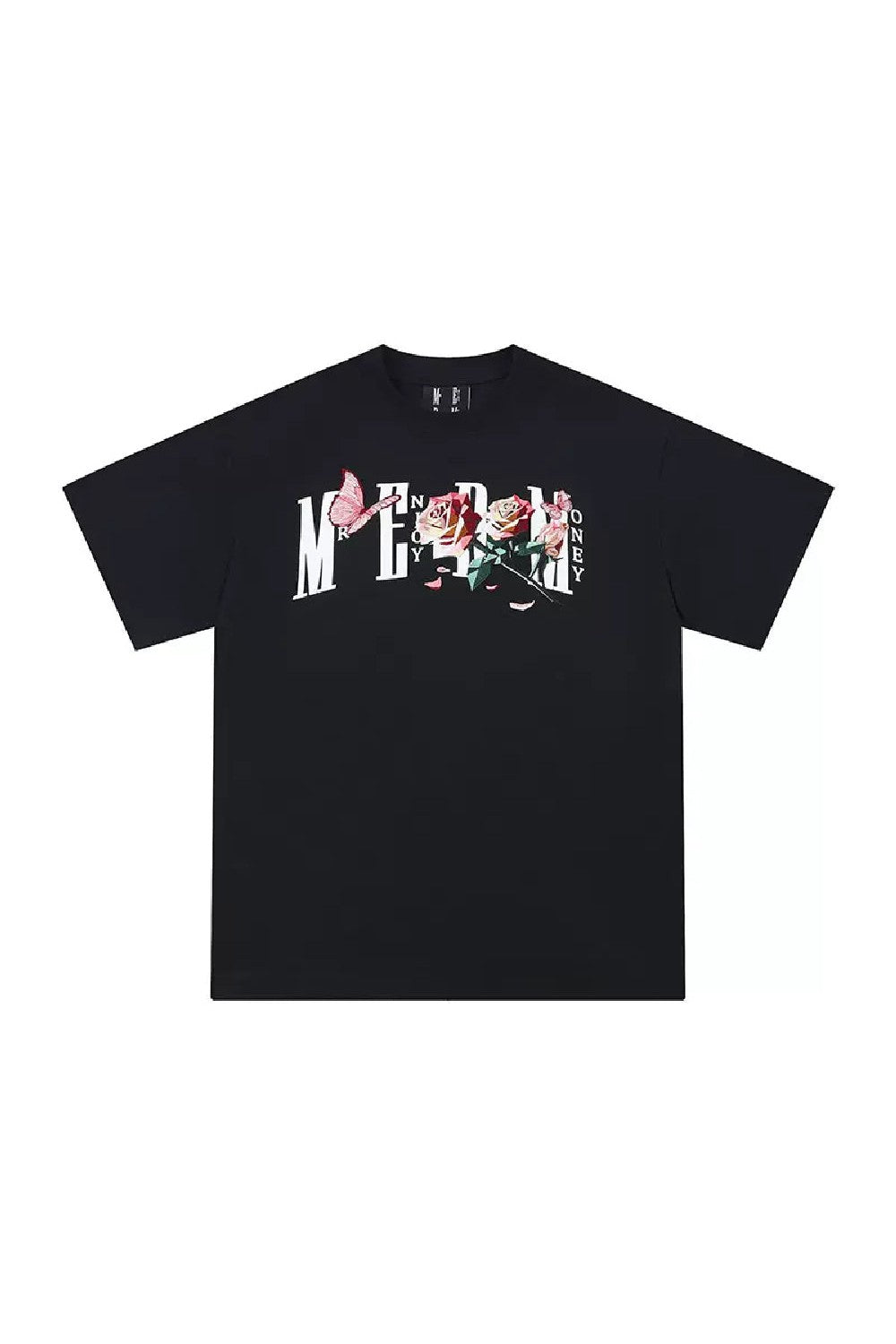 Rose Butterfly Embroidered Tee