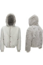 Faux Wolf Fur Puffer Jacket