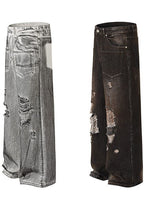 Distressed Washed Street Jeans