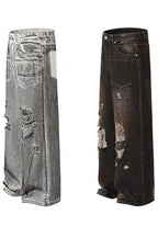 Distressed Washed Street Jeans