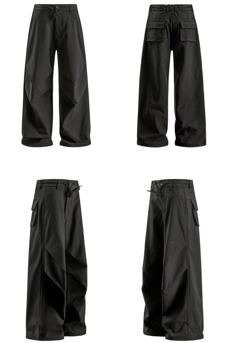 Wrinkled Paratrooper Cargo Pants