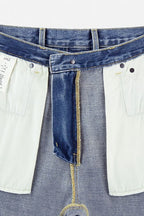 Washed Blade Cut Jeans