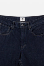 Raw Washed Straight Leg Jeans
