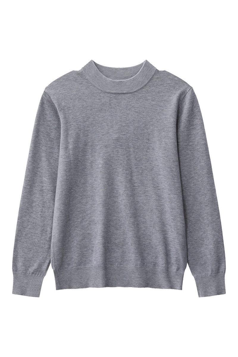 Wool Blend Mock Neck Sweater