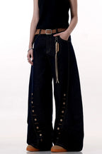 Raw Button Blade Jeans