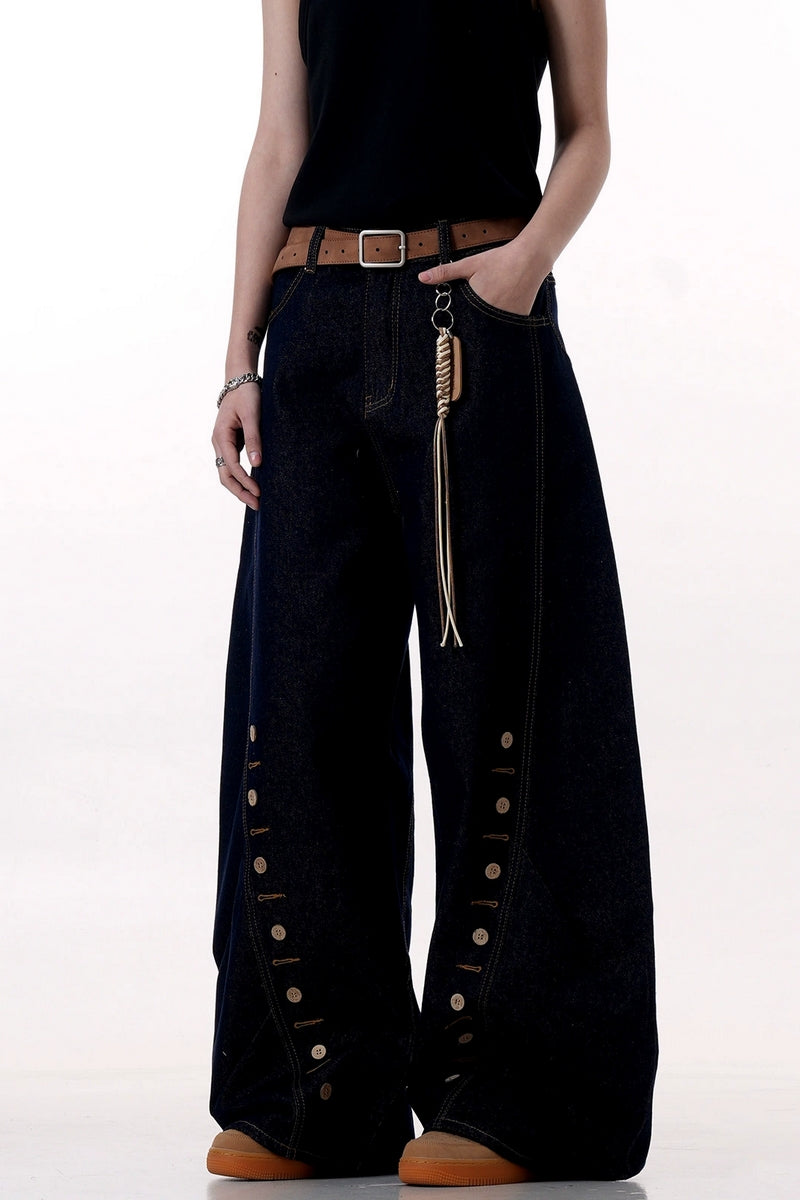 Raw Button Blade Jeans