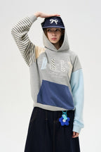 Striped Star Patch Hoodie