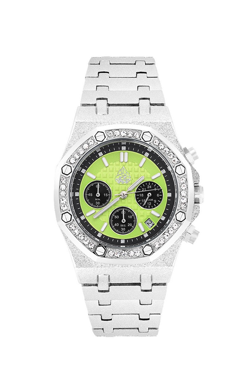 Iced Rainbow Link Watch