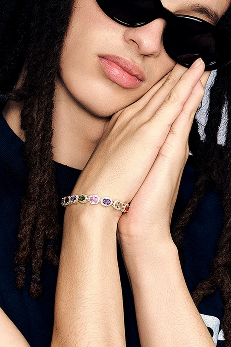Color Diamond Tennis Bracelet