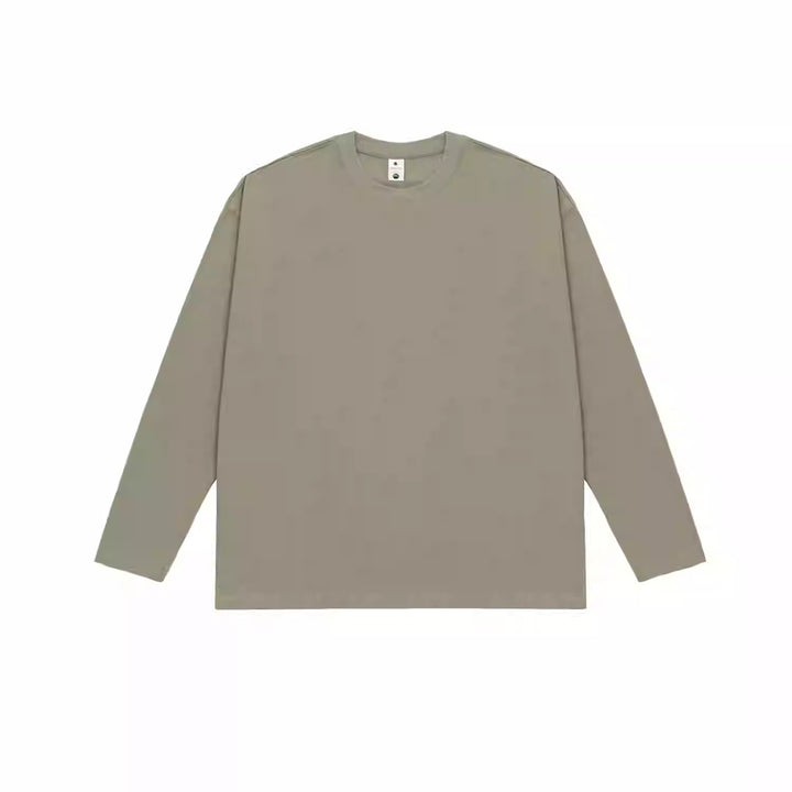 Heavyweight Cotton Basic Long Sleeve T-Shirt