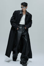 Deconstructed Woven Faux Layer Trench