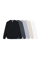Waffle Henley Long Sleeve Tee
