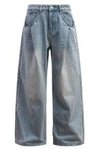 Double Pleat Baggy Jeans