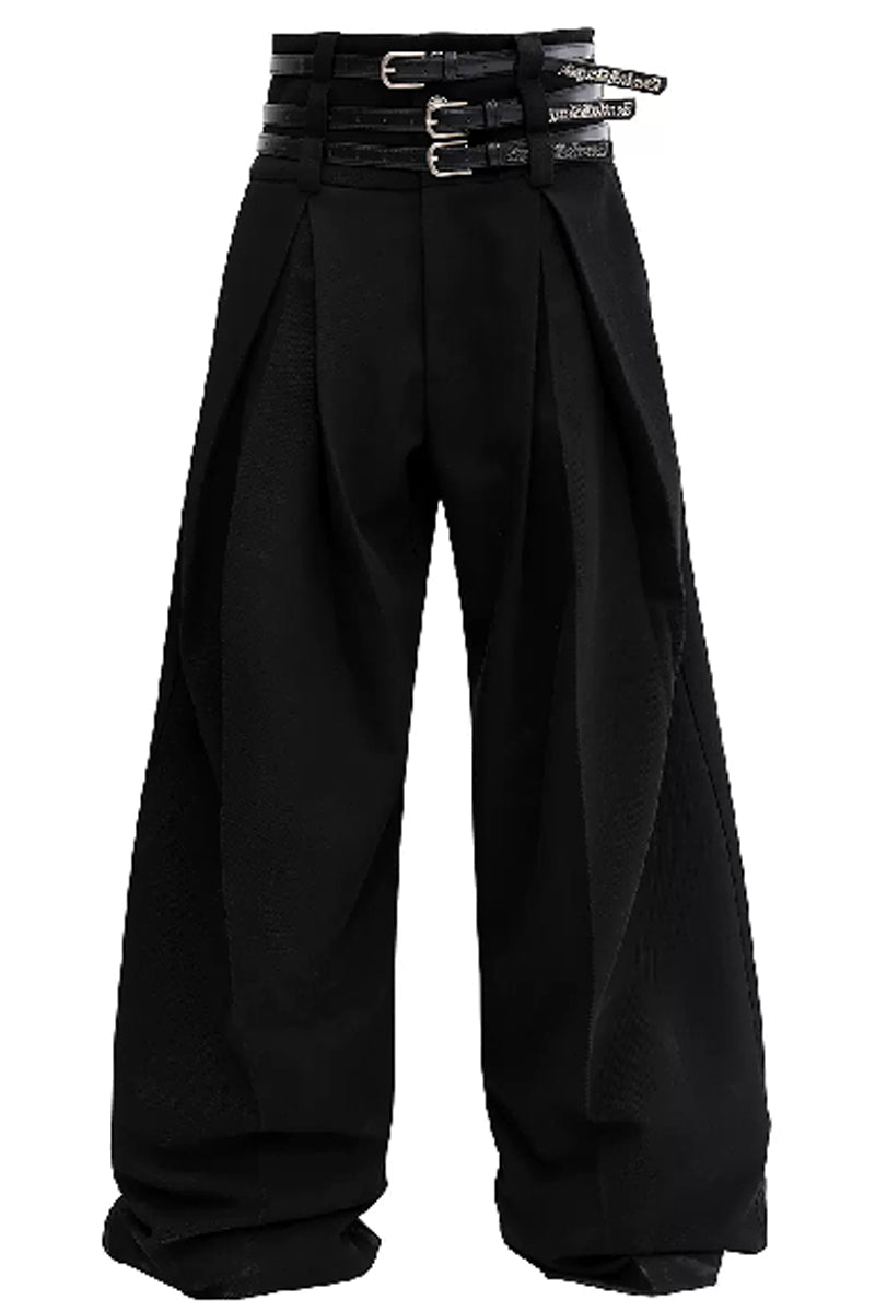 Pleated High-Waist Trousers