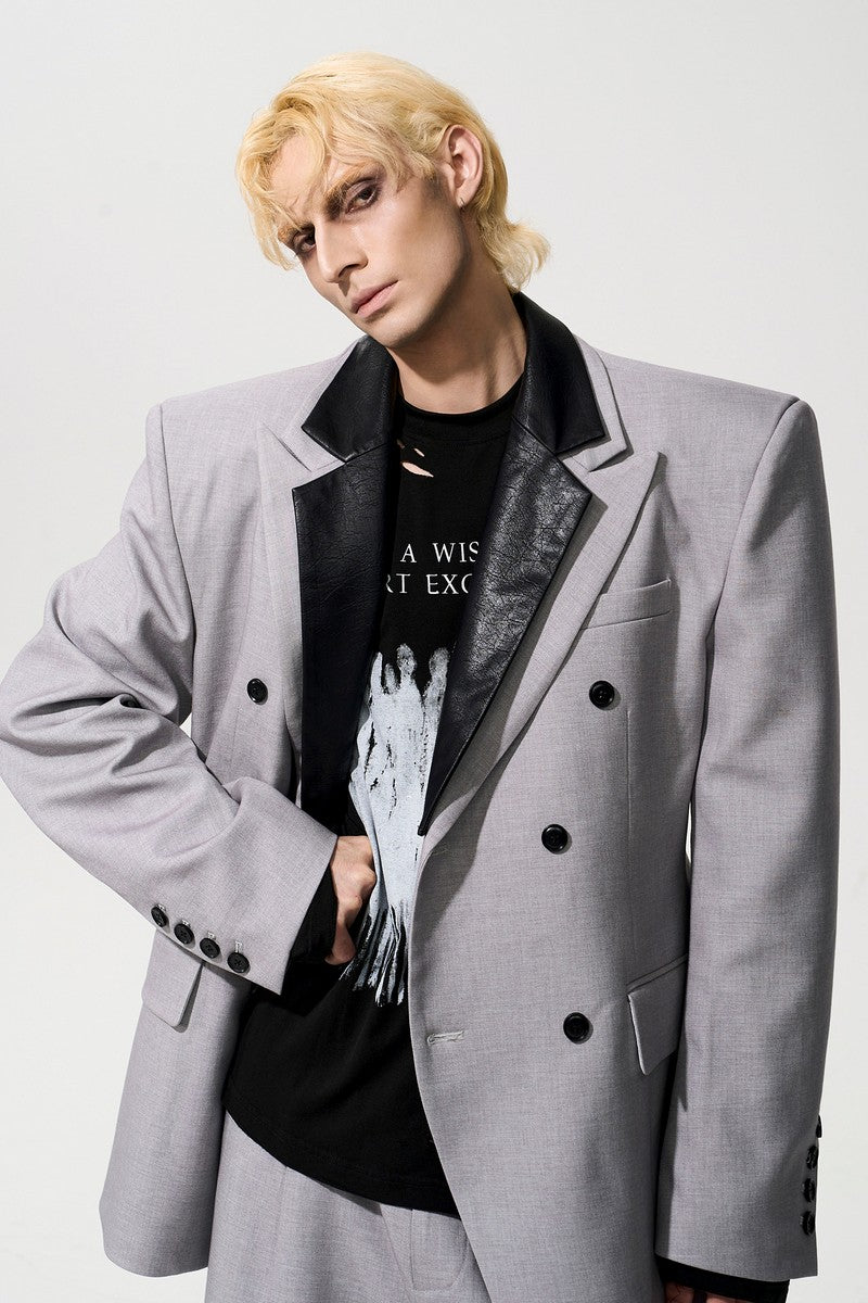 Structured Wool Blend Blazer