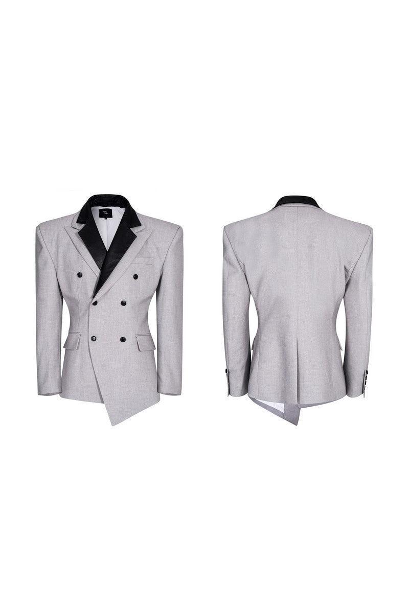 Structured Wool Blend Blazer