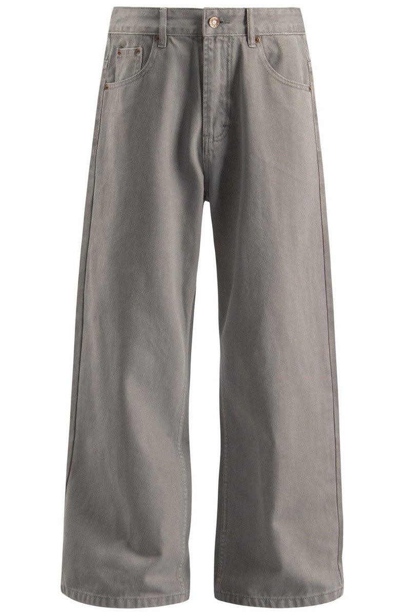 Washed Blue Flared Pants