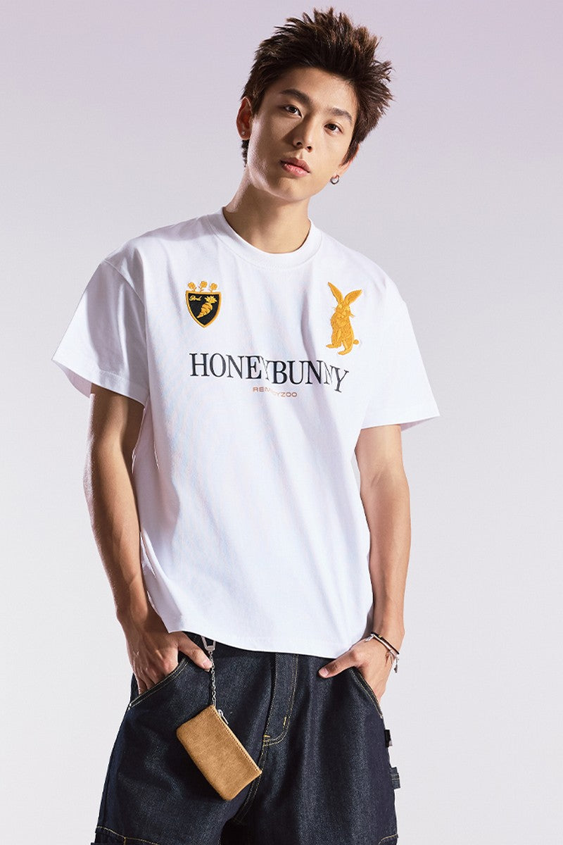 Embroidered Bunny Graphic Tee