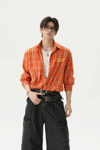 Retro Plaid Short Sleeve Shirt