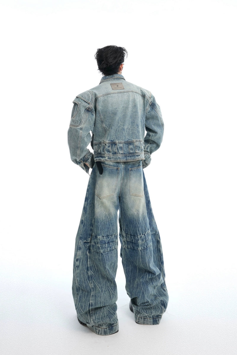Distressed Armor Denim Jacket