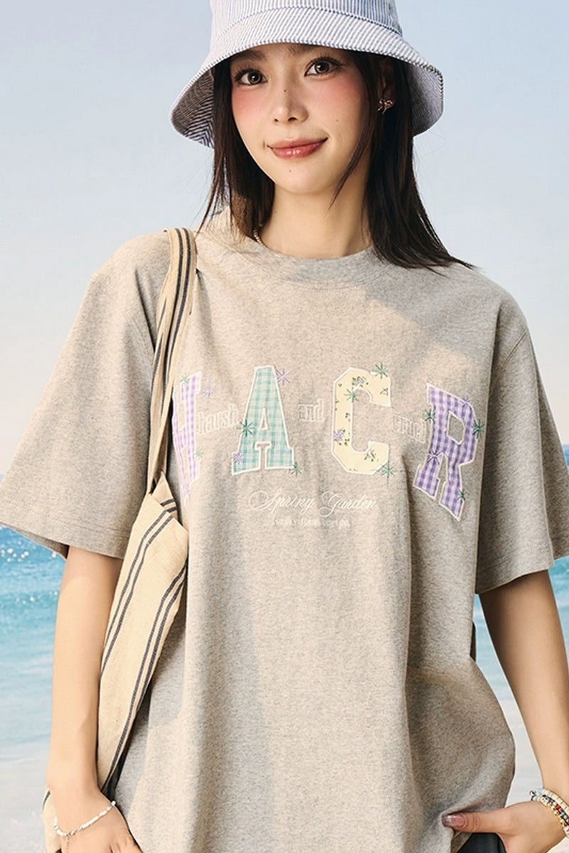 Floral Relaxed Embroidered T-Shirt